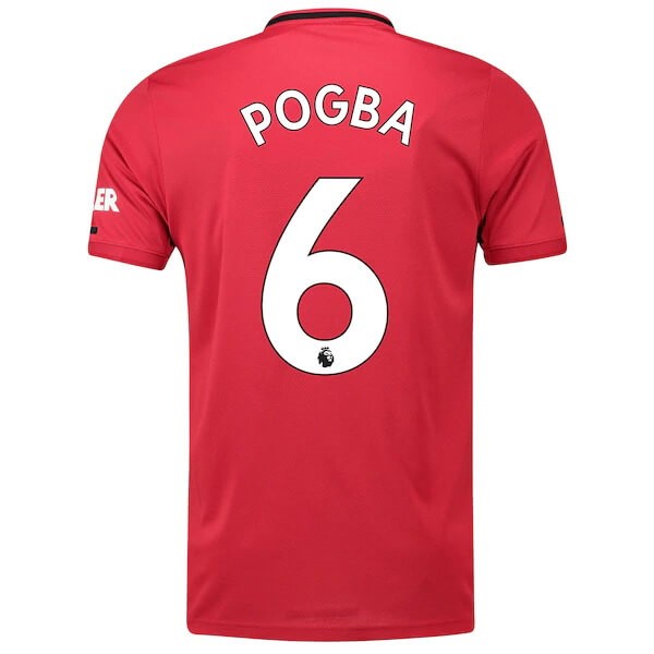 Camiseta Manchester United NO.6 Pogba Replica Primera Ropa 2019/20 Rojo